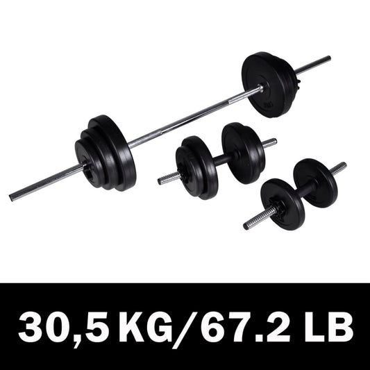 Barbell- En Dumbbellset 30,5 Kg