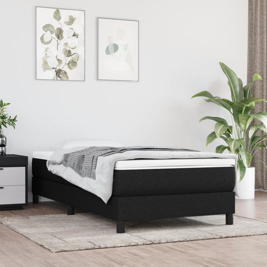 Boxspring Met Matras Stof Zwart