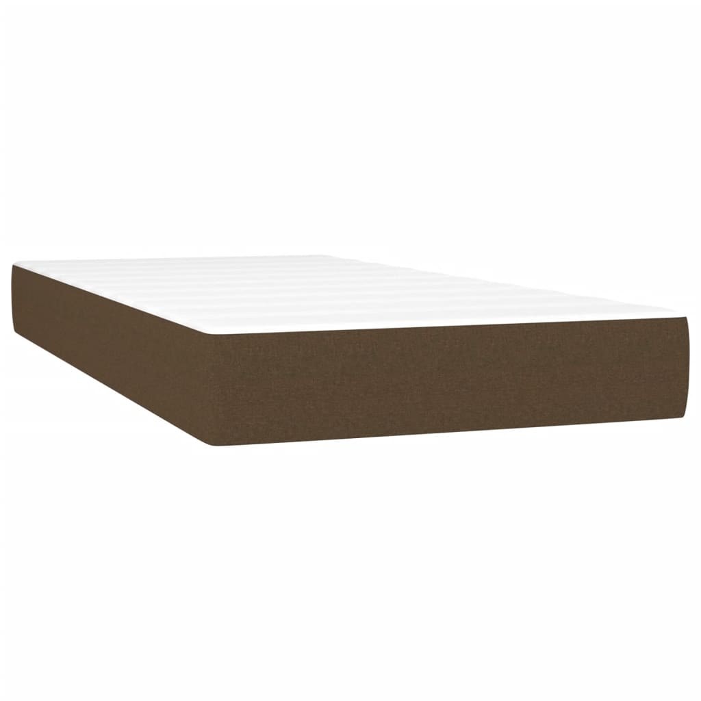 Boxspring Met Matras Stof Donkerbruin