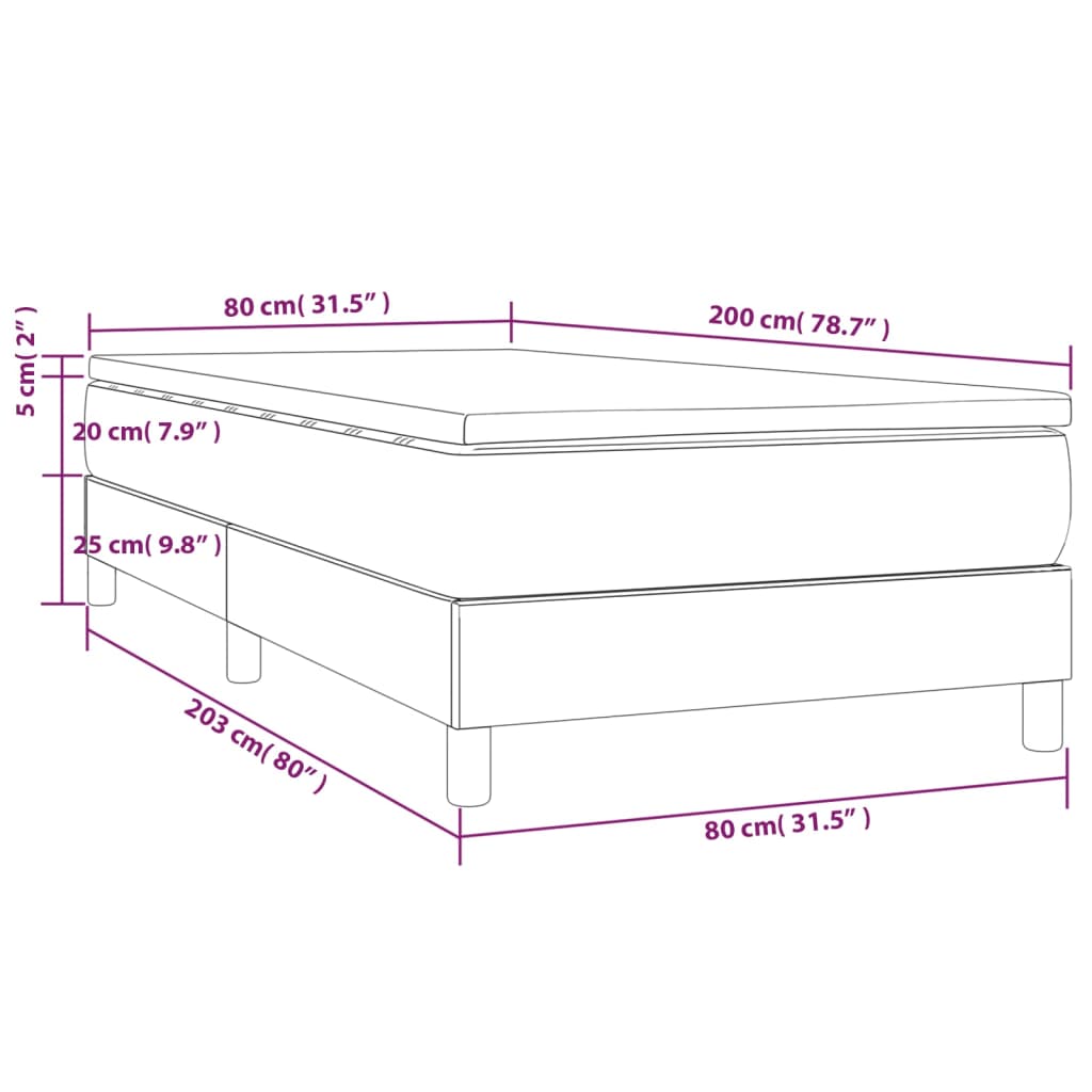 Boxspring Met Matras Stof Donkerbruin