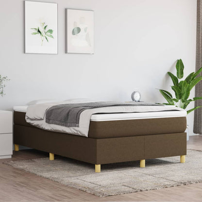 Boxspring Met Matras Stof Donkerbruin