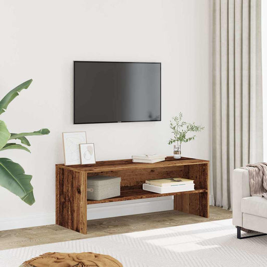 Tv-Meubel 100X40X40 Cm Bewerkt Hout Kleurig