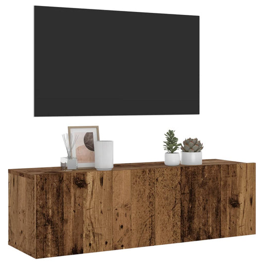 Tv-Wandmeubel 100X30X30 Cm Bewerkt Hout Kleurig